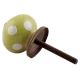 Pea Green Dotted Small Ceramic Drawer Knobs